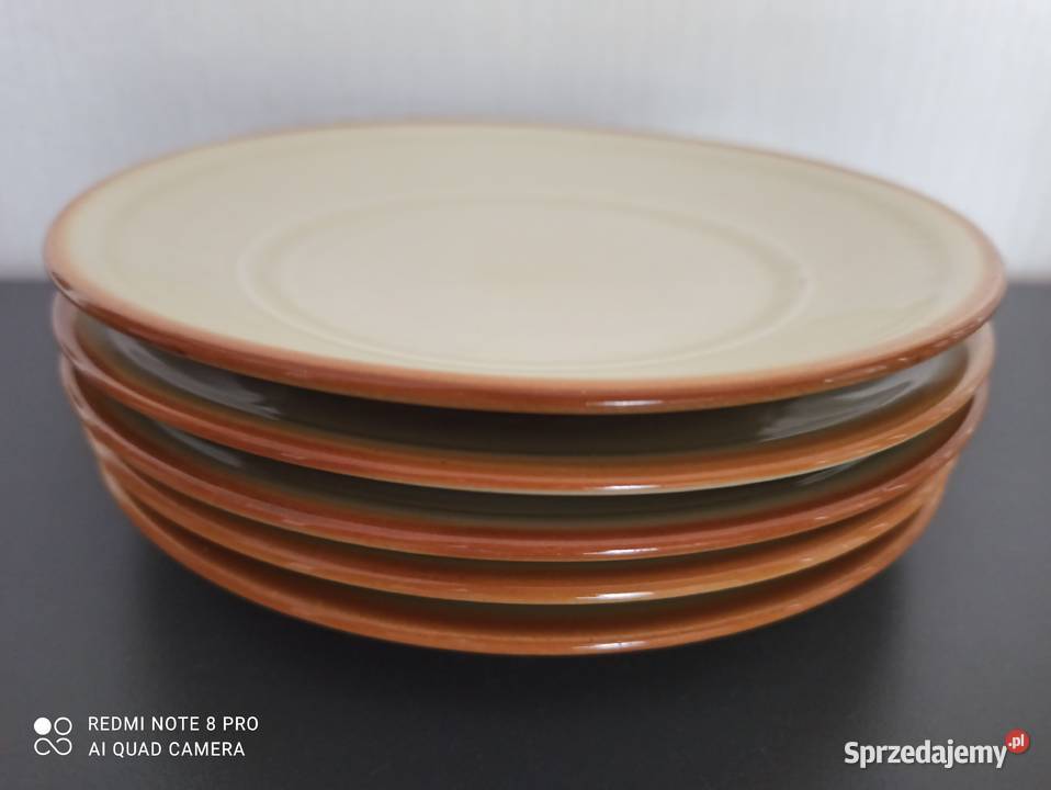 Talerze deserowe porcelit Tułowice 5 Warpechy Stare
