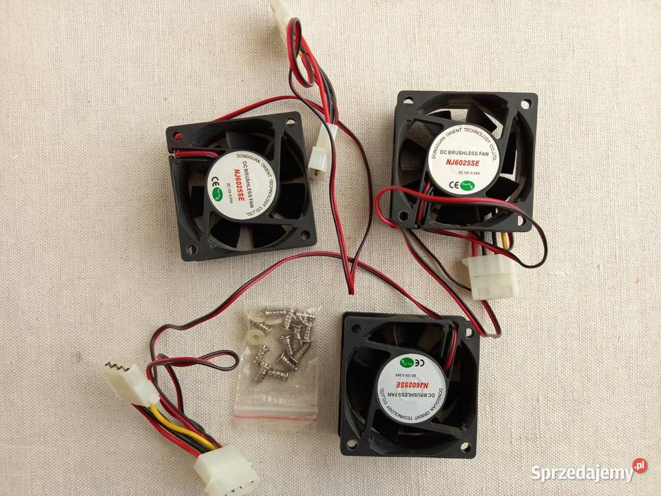Wentylator obudowy 60x60x25 MOLEX 3 sztuki