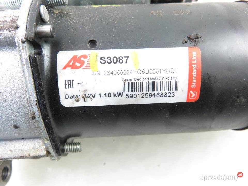 ROZRUSZNIK PEUGEOT 307 20 16V S3087 osobowe Układ elektryczny silnika sprzedam