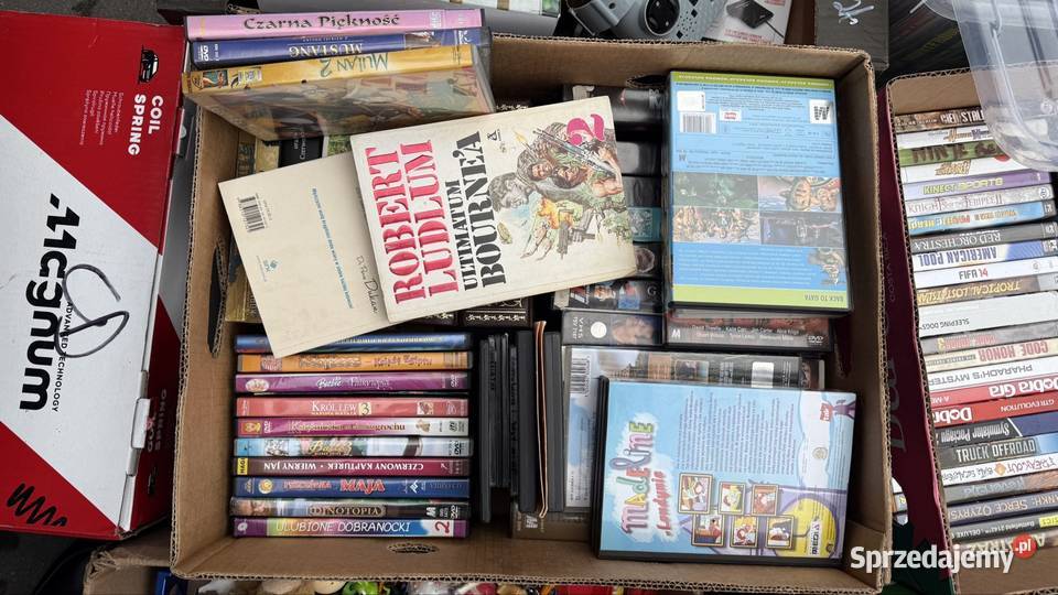 Zestaw mix filmy dvd gry pc 2 ksiazki zabawki Radom
