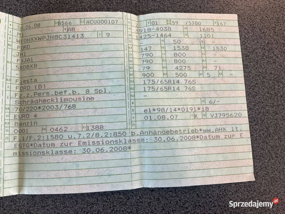 Ford Fiesta 5 drzwi klimatyzacja działa niski Wejherowo