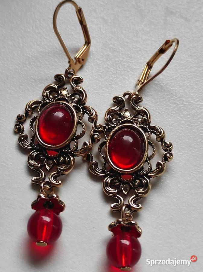 Piękne ażurowe kolczyki Kolczyki Wrzosowo sprzedam