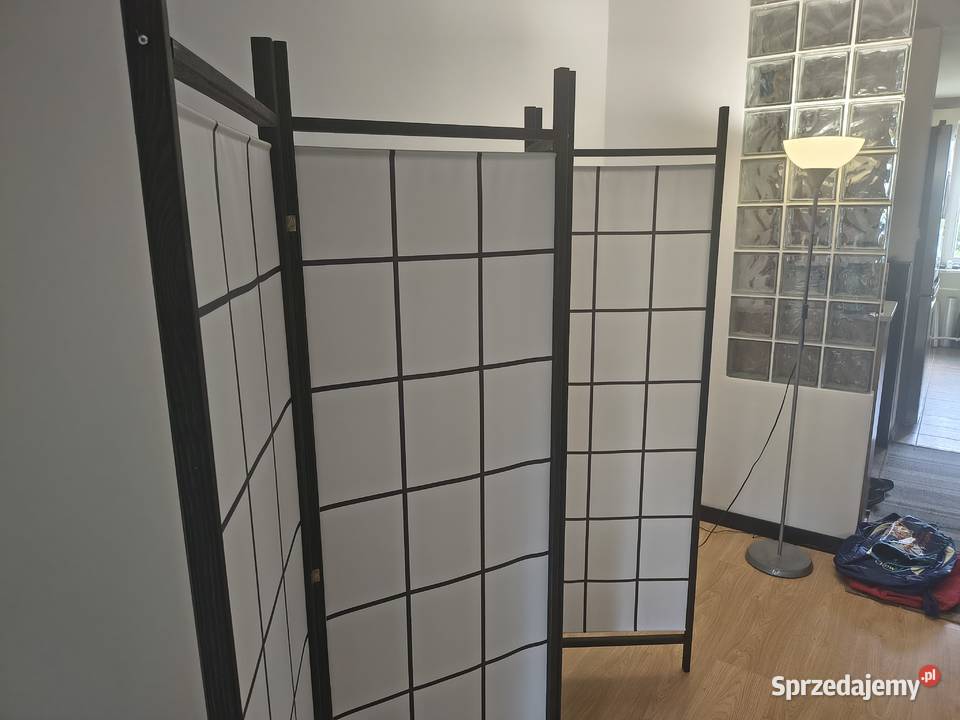 Parawan biały wzór japoński tkanina zmywalna Lublin