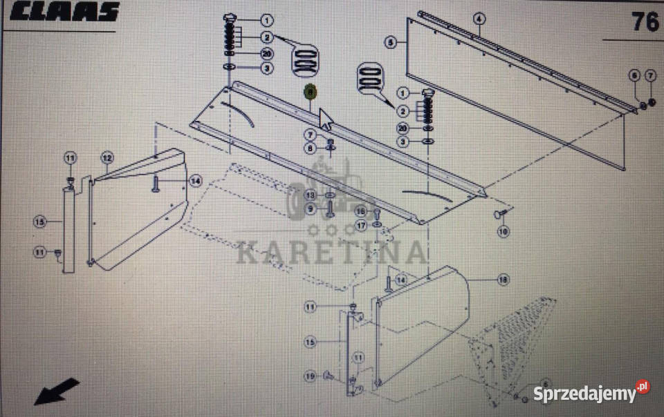 CLAAS 00 0482 415 1CLAAS Disco pokrywa tylna Jastrzębniki sprzedam