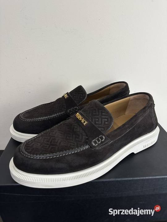 MokasynyLoafersy Versace Giuliano Suede Loafers Wrocław
