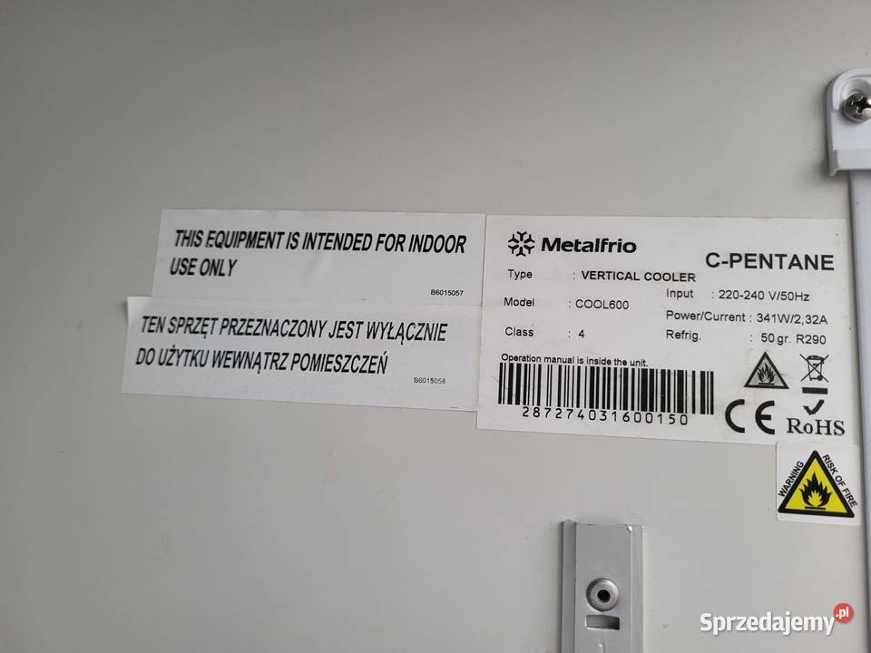 Witryna chłodnicza Metalfrio cool600 sklep bar Łódź