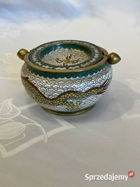 Kadzielnica Popielniczka z motywem smoka Antyki małopolskie Kraków