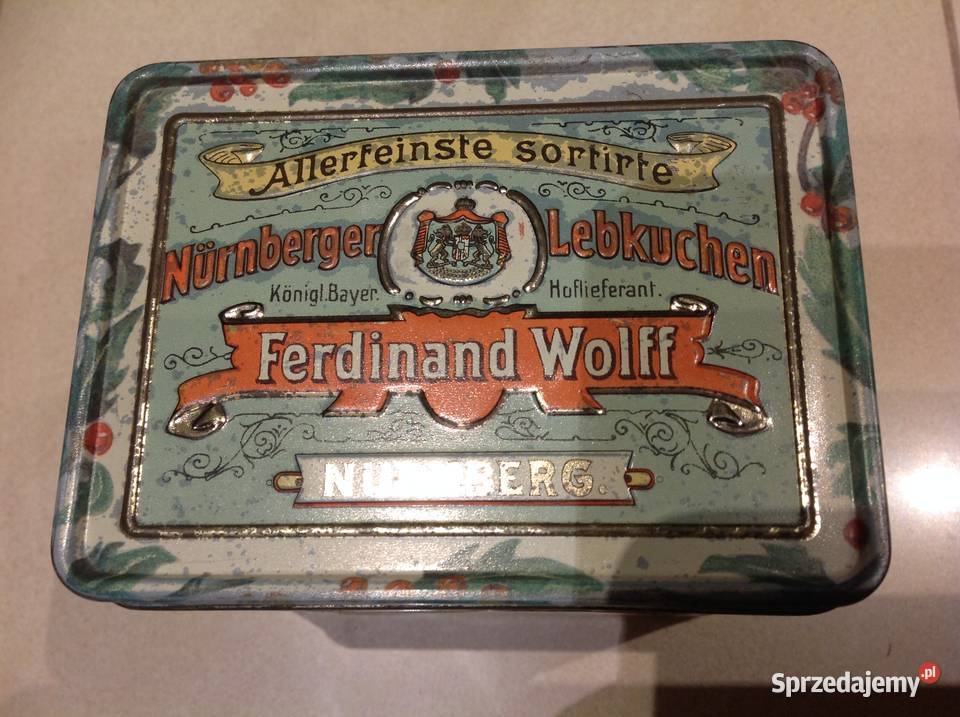 Stara Puszka Metalowa Herbatnikach Ferdinand Nowa Sól