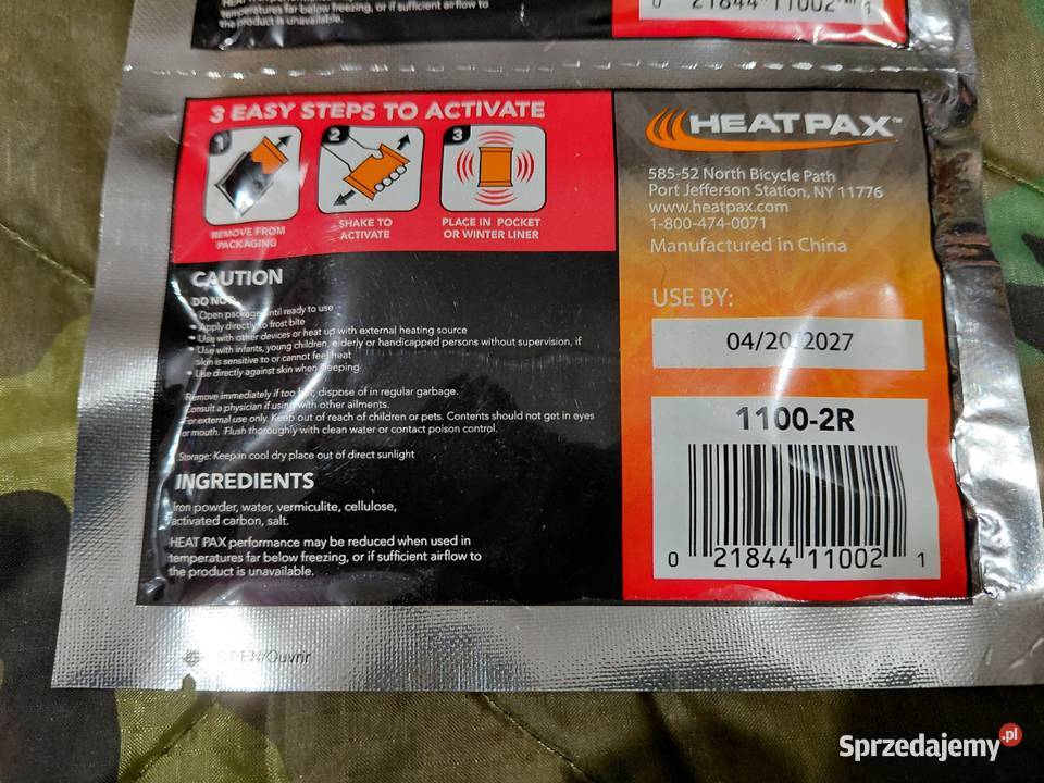 Ogrzewacze chemiczne do rąk Heat Pax