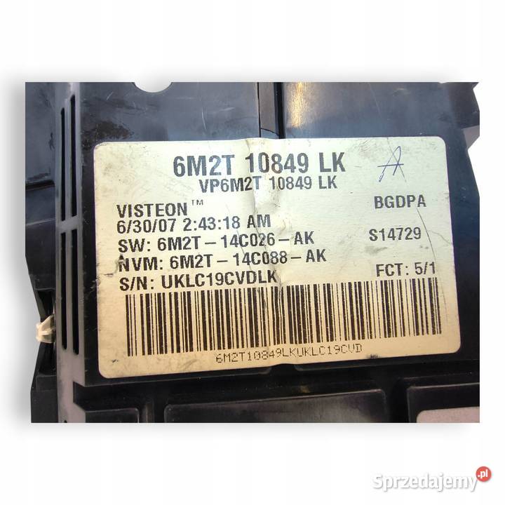 LICZNIK ZEGARY 6M2T10849LK Ford Mondeo MK4 18 20 lubelskie