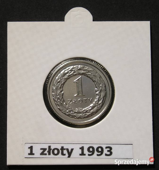 POLSKA 1 ZŁOTY 1993 Z WORECZKA STAN MENNICZY łódzkie