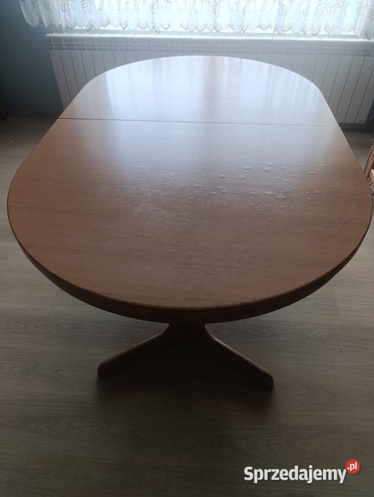 Jasno Brązowy Stół Drewniany krzesła idealny Nekla