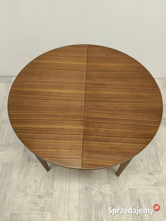 stół okrągły patyczak PRL rozkładany stary Radomsko