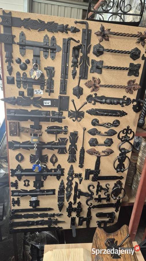 Narożniki kute zawiasy kątowe 60 50 40 klamka Warszawa