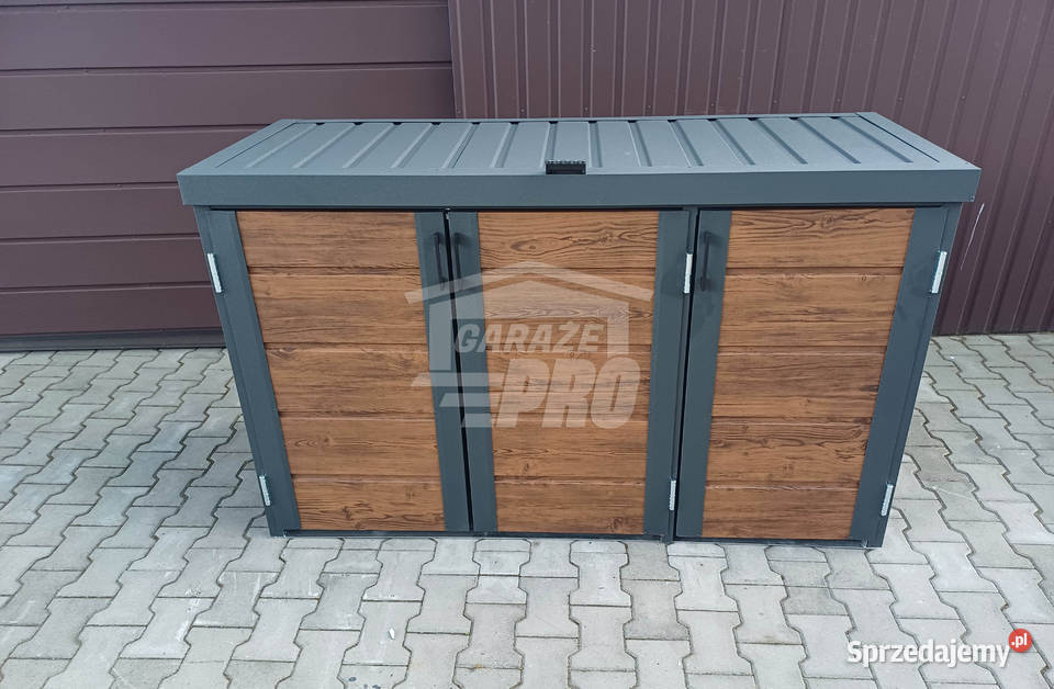 Zabudowa koszy na śmieci wiata obudowa Malbork