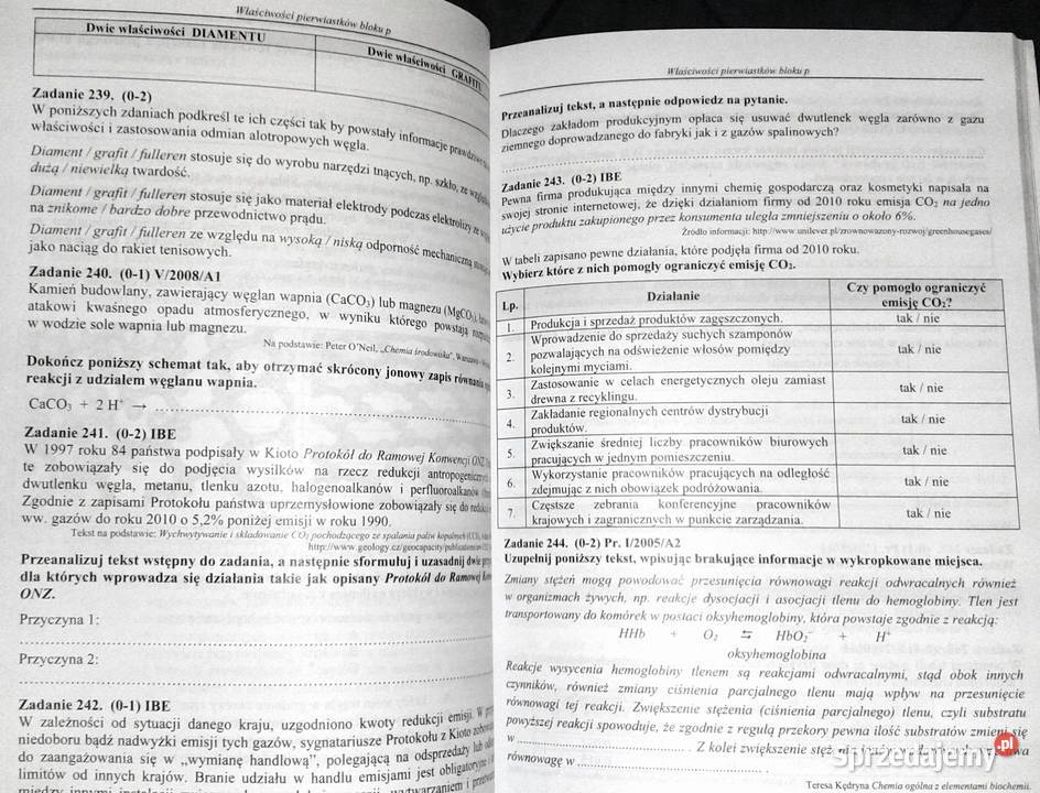 Chemia Tom 1 Zbiór zadań maturalnych 20022016 lubelskie