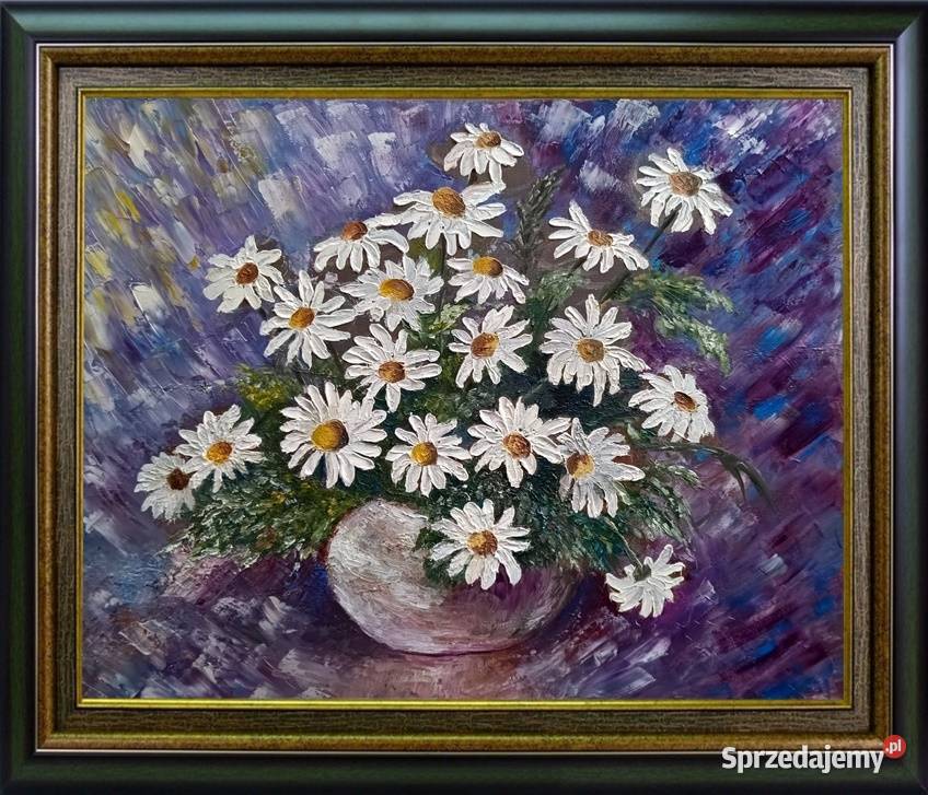 Obraz olejny Rumianki Lublin sprzedam