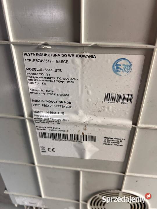 Płyta indukcyjna Booster AMICA 74kW 60 Transport sprzedam