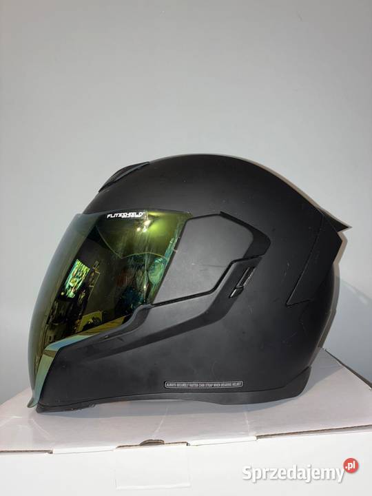 Kask motocyklowy Icon Airflite Black Dark XL kujawsko-pomorskie Toruń