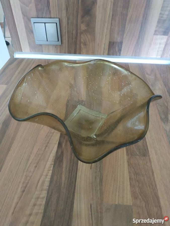 Szklane naczynie misa patera zgniła zieleń Warszawa sprzedam