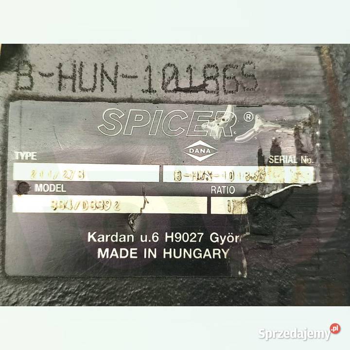 Dyferencjał 9X29 Dana Spicer 211273 334D3392 JCB Wilkowo sprzedam