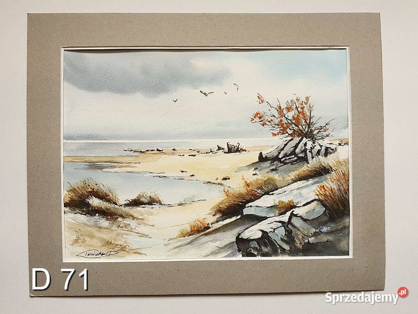 Akwarela Obraz Pejzaż lubuskie Nowa Sól