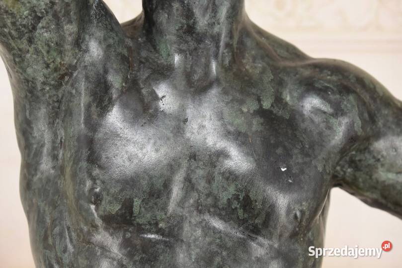 Ogromna Rzeźba wg Auguste Rodin Męski Akt Adam małopolskie Kraków