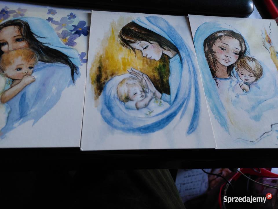 3 kartki madonna z dzieciątkiem dolnośląskie Wrocław sprzedam