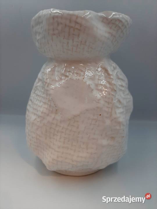 Śliczny wazon niemiecki sakiewka woreksygnowany Porcelana i szkło Inowrocław