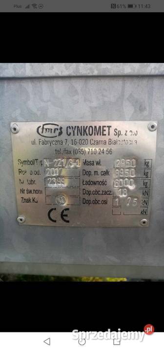 Rozrzutnik Cynkomet N 22131 6T nieuszkodzony Kurów