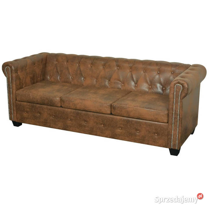 2 sofy Chesterfield 2osobowa i 3osobowa brązowe Warszawa sprzedam