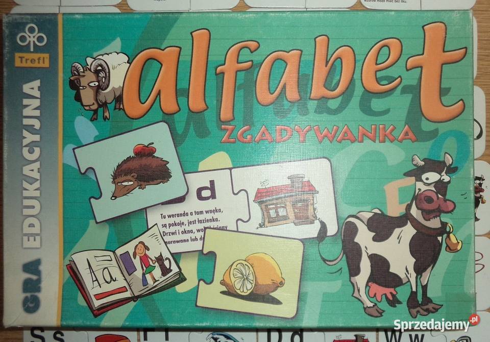 2x Gra edukacyjna Alfabet Zgadywanka Puzzle sprzedam