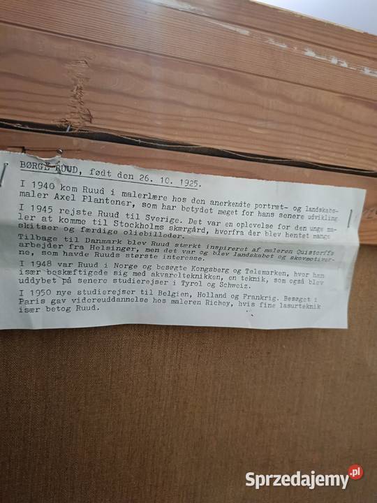 Obraz olejny na płótnie w pięknej ramie Lipno