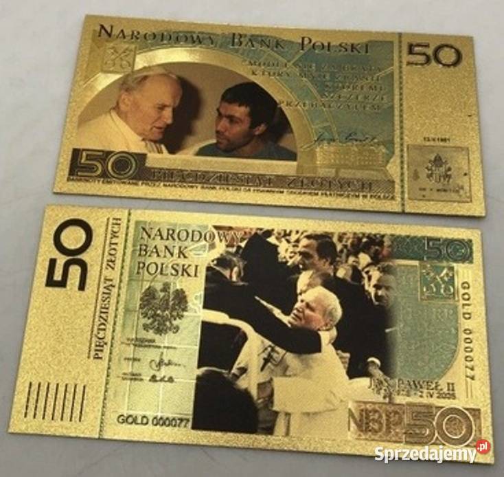 ZŁOTO 24 Karat Banknot BITWA Warszawska Jan Sosnowiec