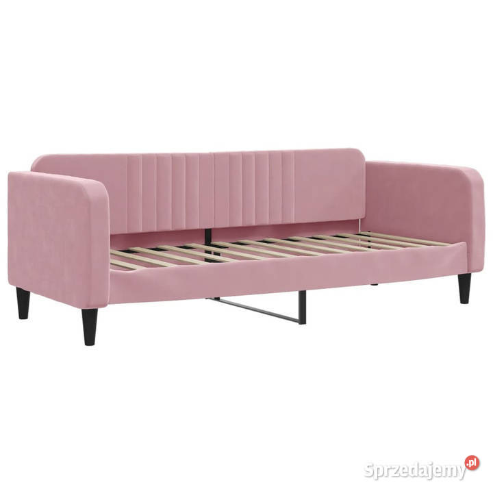 Sofa z materacem do spania różowa aksamit 80x200 mazowieckie
