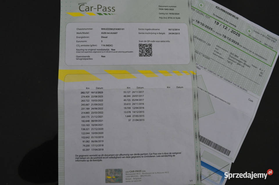 Audi A4 SLine 20 TDI 100 bezwypadkowy Skóra Navi relingi dachowe Hrubieszów