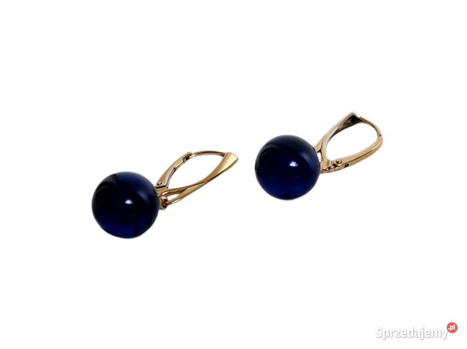 7504 Urocze Ciemnoniebieskie Kulki Bursztynu Kędzierzyn-Koźle