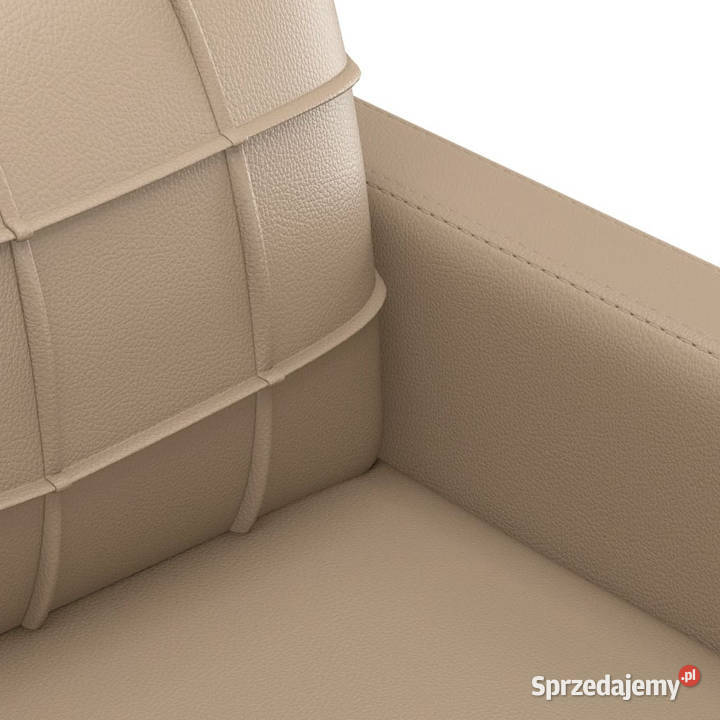 4osobowa sofa z poduszkami cappuccino sztuczna