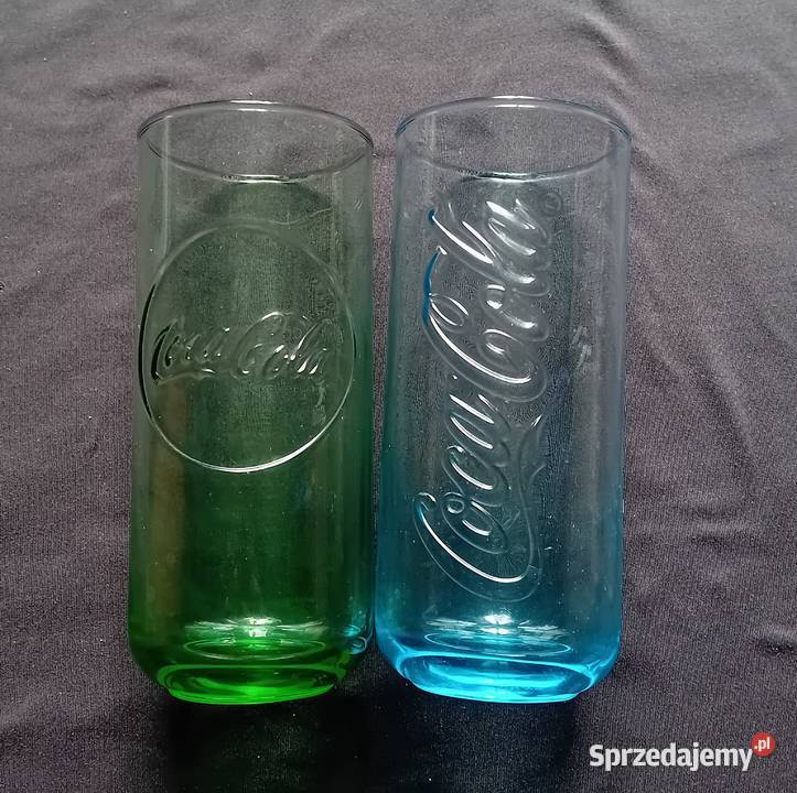 Dwie kolekcjonerskie szklanki Coca Cola 025 L