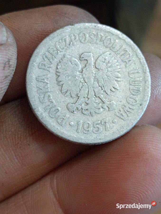 Sprzedam monete 1 zloty 1957 bez znaku menncy