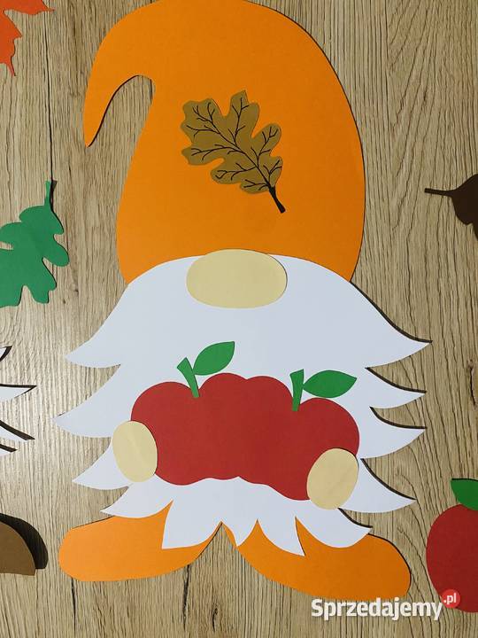 Dekoracja przedszkole szkoła krasnale jesień Rękodzieło Tajno Podjeziorne