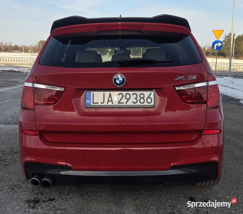 BMW X3 F25 30I 306HP MPAKIET czerwony Dąbie