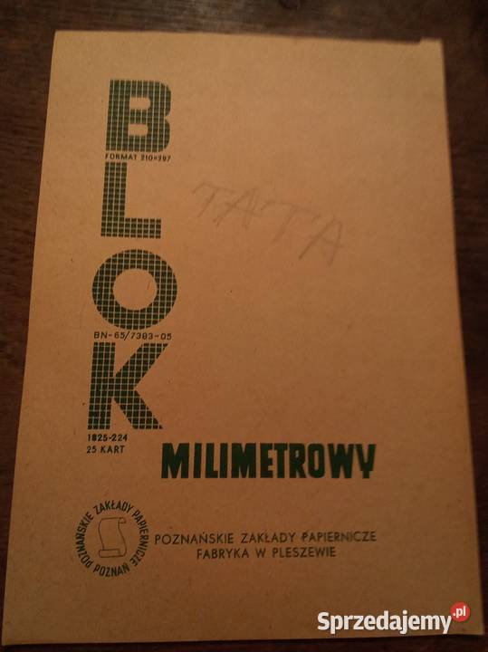 Blok milimetrowy PRL Warszawa