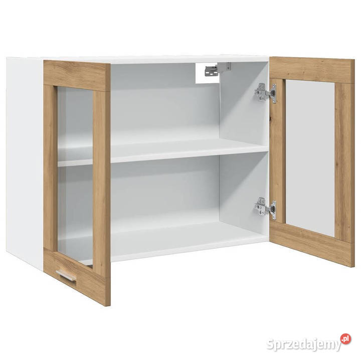 Szafka wisząca z szybą dąb artisan 80x31x60