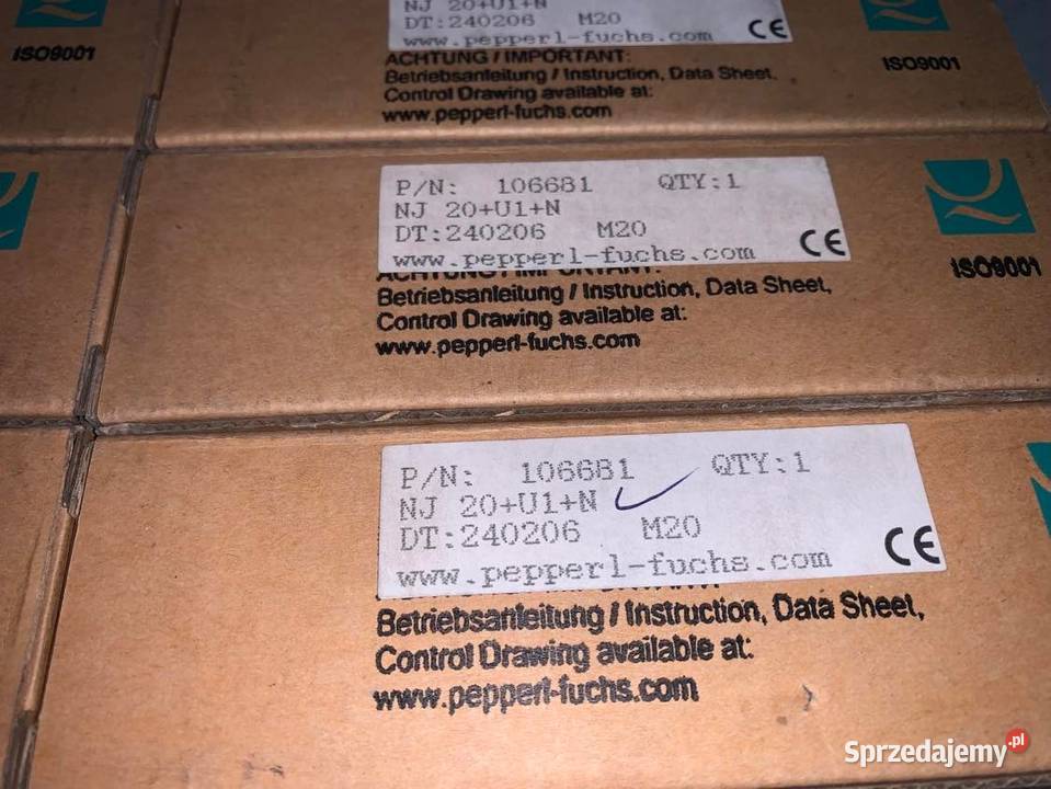 Pepperl Fuchs Inductive sensor NJ20U1N 106681 Pozostałe mazowieckie Warszawa