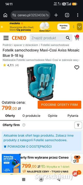 Fotelik Samochodowy 9 - 18 kg Działdowo