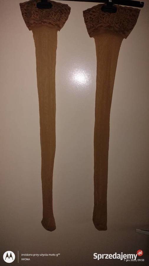 Ekskluzywne nowe cienkie złote pończoszki Adrian wielkopolskie Ostrów Wielkopolski sprzedam