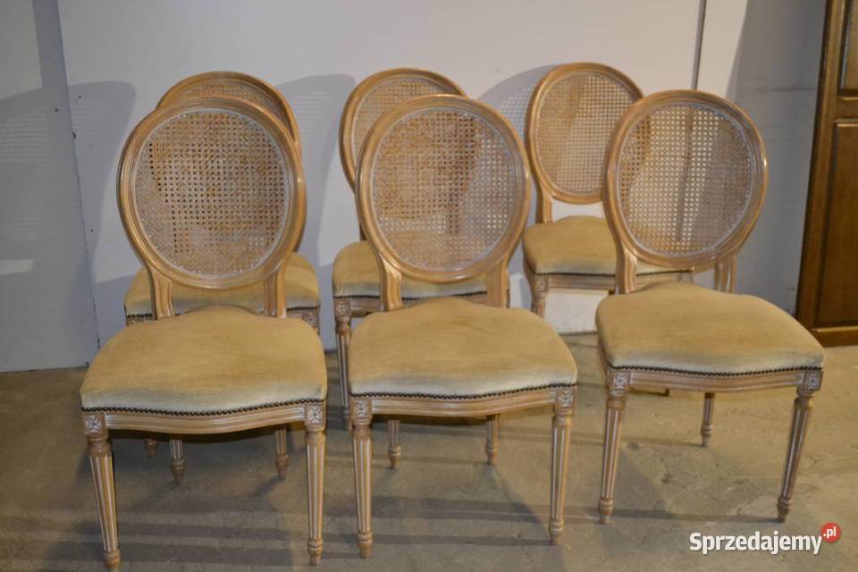 krzesła medaliony 6 rafia Będzin