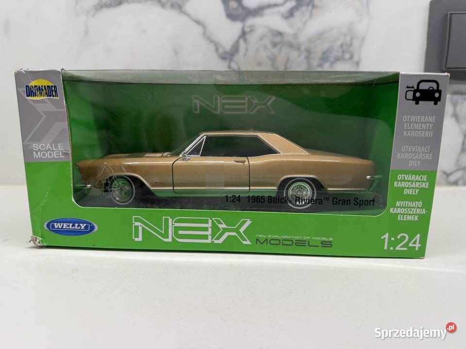 Model kolekcjonerski złoty 1965 Buick Riviera łódzkie Łódź