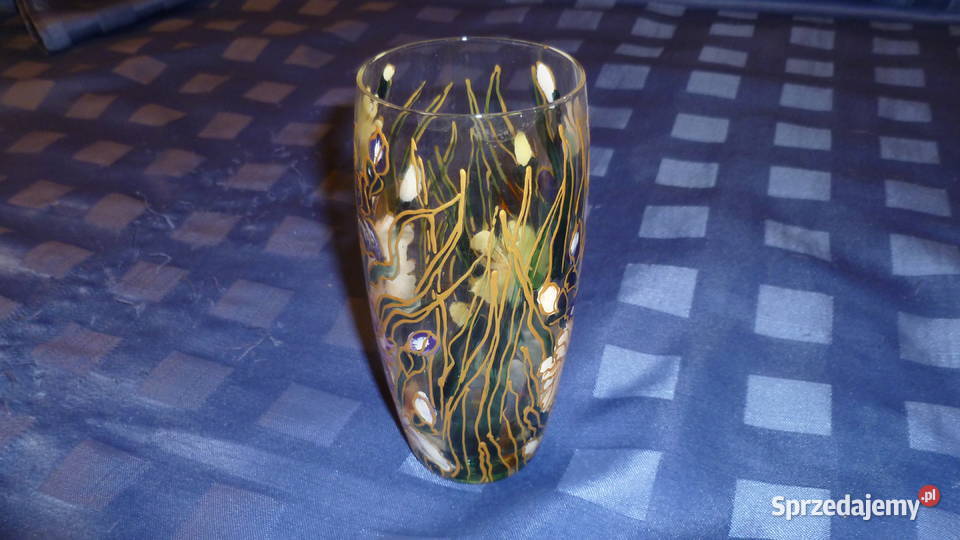 Flakonik szklany ręcznie malowany Kraków sprzedam